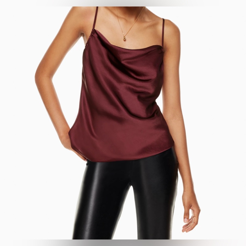 Aritzia Allusion Camisole S Spiced Burgandy